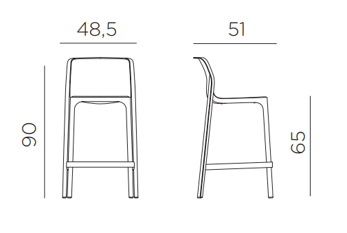 Стул пластиковый полубарный Nardi Net Stool Mini, горчичный фото Стул пластиковый полубарный Nardi Net Stool Mini, горчичный фото