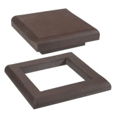 Крышка+юбка из ДПК 125*125мм для столба 3D