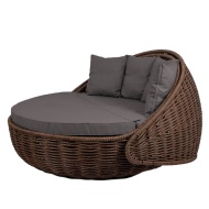 Беседка-кровать плётеная Nestbed с откидным верхом 180 х 180 х 105 см