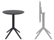 Стол пластиковый складной Siesta Contract Sky Folding Table Ø60, черный Стол пластиковый складной Siesta Contract Sky Folding Table Ø60, черный