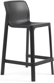 Стул пластиковый полубарный Nardi Net Stool Mini, антрацит Стул пластиковый полубарный Nardi Net Stool Mini, антрацит