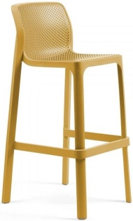 Стул пластиковый барный Nardi Net Stool, горчичный Стул пластиковый барный Nardi Net Stool, горчичный
