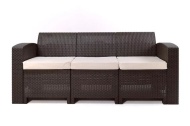 Диван трехместный Rattan premium (3-х местная подушка), венге