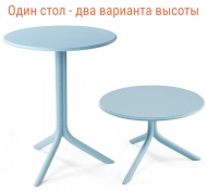 Стол пластиковый обеденный Nardi Spritz + Spritz Mini, голубой Стол пластиковый обеденный Nardi Spritz + Spritz Mini, голубой