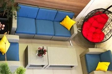 Комплект пластиковой мебели на 5 персон RATTAN Premium 5 белый фото