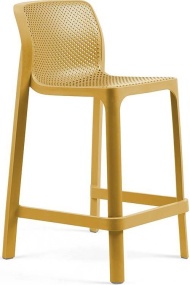 Стул пластиковый полубарный Nardi Net Stool Mini, горчичный Стул пластиковый полубарный Nardi Net Stool Mini, горчичный
