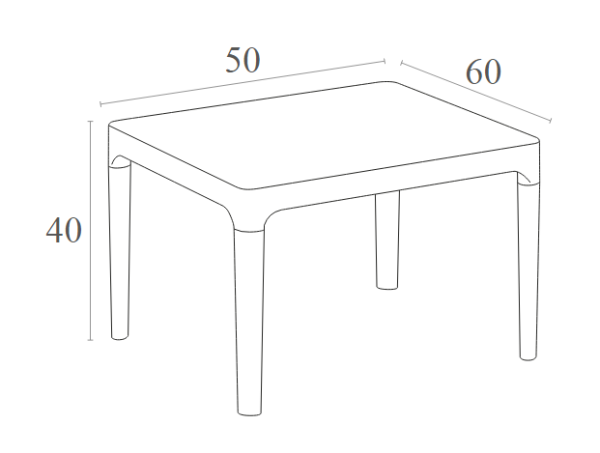 Столик пластиковый журнальный Siesta Contract Sky Side Table, белый фото