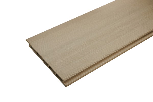 Фасадная панель из ДПК Holzhof 180*14*3000 мм кремовый за м.п