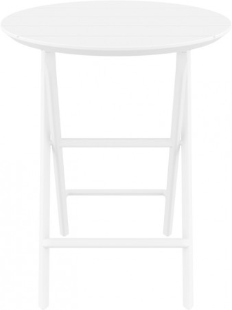 Стол пластиковый складной Siesta Contract Helen Folding Table ⌀60, белый фото