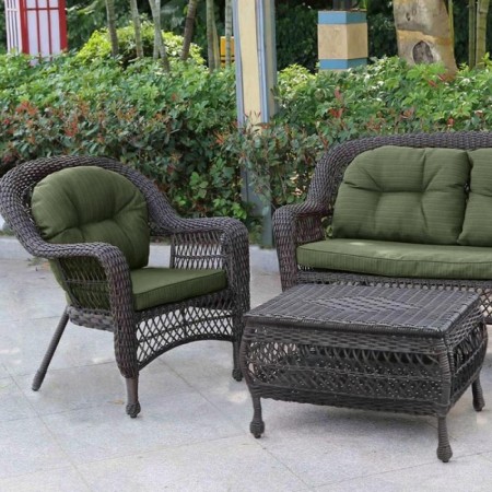 Плетеный комплект для отдыха LV-520BG Brown-Green фото