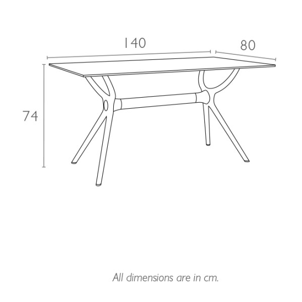 Стол пластиковый Siesta Contract Air Table 140 фото