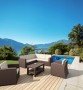 Кресло пластиковое плетеное с подушками Siesta Contract Monaco Lounge, коричневый фото