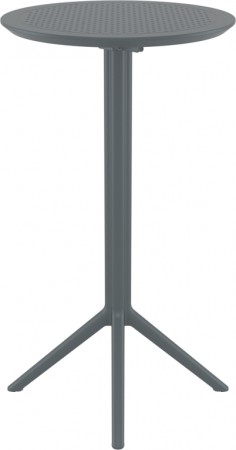 Стол пластиковый барный складной Siesta Contract Sky Folding Bar Table 60, темно-серый фото