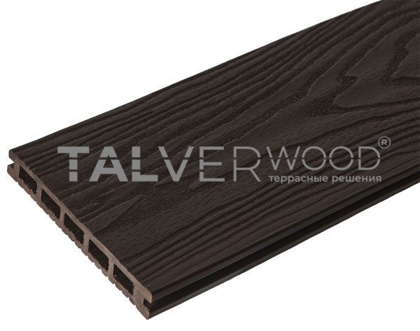 Террасная доска двухсторонняя венге TalverWood 3D 150*25 мм (3/4/6 м) 3D текстура дерева - вельвет, м.пог
