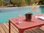 Столик пластиковый журнальный Nardi Net Table 100, коралловый фото