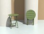 Стол пластиковый складной Siesta Contract Helen Folding Table Ø60, оливковый фото