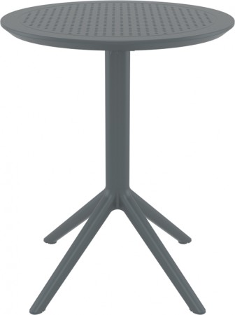 Стол пластиковый складной Siesta Contract Sky Folding Table Ø60, темно-серый фото