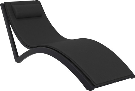 Подушка-подголовник для шезлонга Siesta Contract Slim, черный фото