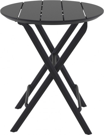 Стол пластиковый складной Siesta Contract Helen Folding Table Ø60, черный фото