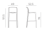 Стул пластиковый барный Nardi Net Stool, ментоловый фото