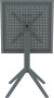 Стол пластиковый складной Siesta Contract Sky Folding Table 60, темно-серый фото