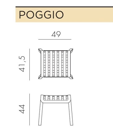 Комплект пластиковой мебели Nardi Folio Poggio, табак/бежевый фото