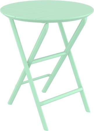 Стол пластиковый складной Siesta Contract Helen Folding Table Ø60, опаловый зеленый фото