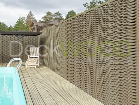 Плетеное ограждение DeckWOOD от 500 мм до 2900 мм коричневый фото