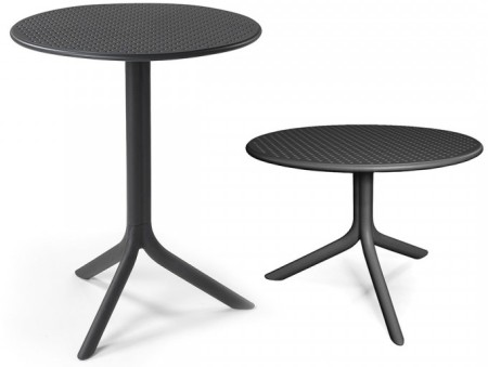 Стол пластиковый обеденный Nardi Step + Step Mini, антрацит фото Стол пластиковый обеденный Nardi Step + Step Mini, антрацит фото