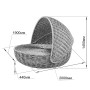 Беседка-кровать плётеная Nestbed с откидным верхом 180 х 180 х 105 см фото Беседка-кровать плётеная Nestbed с откидным верхом 180 х 180 х 105 см фото