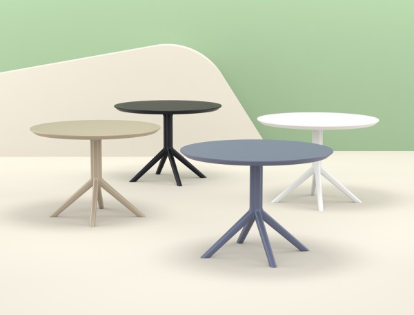 Стол пластиковый Siesta Contract Sky Table Ø105, черный фото