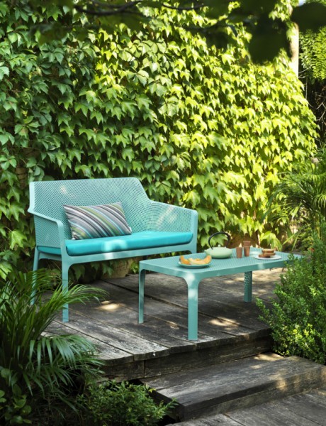 Диван пластиковый Nardi Net Bench ментоловый фото Диван пластиковый Nardi Net Bench ментоловый фото