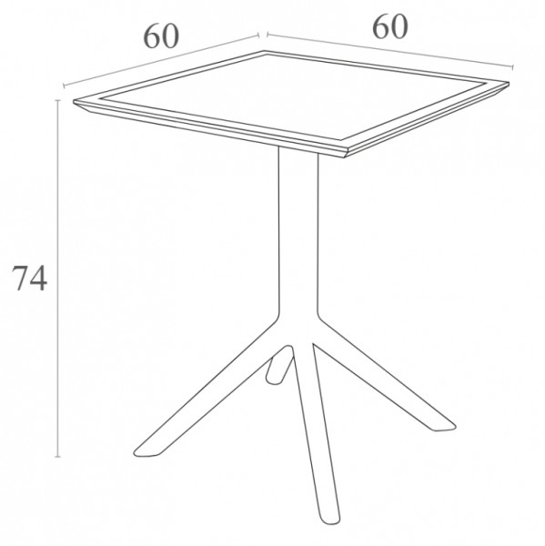Стол пластиковый складной Siesta Contract Sky Folding Table 60 фото