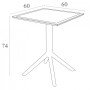 Стол пластиковый складной Siesta Contract Sky Folding Table 60, темно-серый фото
