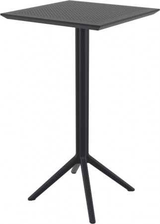 Стол пластиковый барный складной Siesta Contract Sky Folding Bar Table 60, черный фото