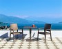 Кресло пластиковое плетеное Siesta Contract Ibiza, коричневый фото