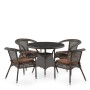 Комплект плетеной мебели Лион-1A T220CT/Y32-W53 Brown (4+1) фото