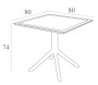 Стол пластиковый Siesta Contract Sky Table 80, бежевый фото