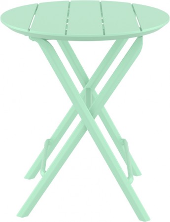 Стол пластиковый складной Siesta Contract Helen Folding Table Ø60, опаловый зеленый фото