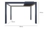 Пергола моторизованная 3х4 м Tagliamento Pergola 150 Series, темно-серый фото
