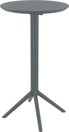Стол пластиковый барный складной Siesta Contract Sky Folding Bar Table 60, темно-серый фото