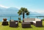 Кресло пластиковое плетеное с подушками Siesta Contract Monaco Lounge, коричневый фото