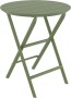 Стол пластиковый складной Siesta Contract Helen Folding Table Ø60, оливковый фото
