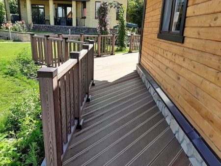 Полимерная доска Deckron 153*28мм, шоколад,  м.пог.