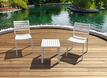 Столик пластиковый для лежака Siesta Contract Ocean Side Table, белый фото