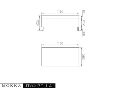 MOKKA BELLA пуф большой серый фото MOKKA BELLA пуф большой серый фото