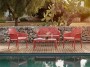 Столик пластиковый журнальный Nardi Net Table 100, коралловый фото