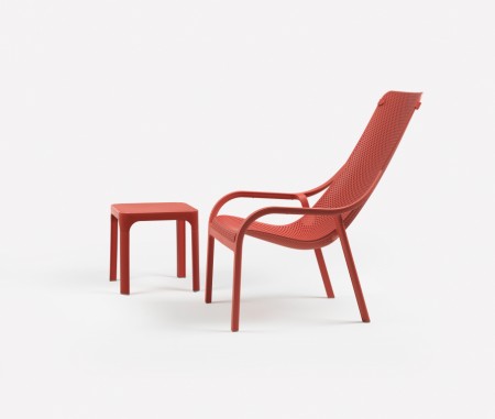 Столик пластиковый журнальный Nardi Net Table 40, коралловый фото Столик пластиковый журнальный Nardi Net Table 40, коралловый фото
