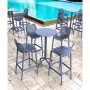 Стул пластиковый барный Siesta Contract Air Bar 75, темно-серый фото