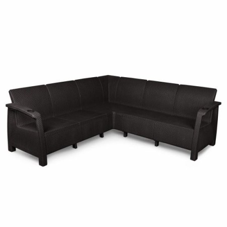 Угловой диван Yalta Corner Set ( без подушек) шоколадный